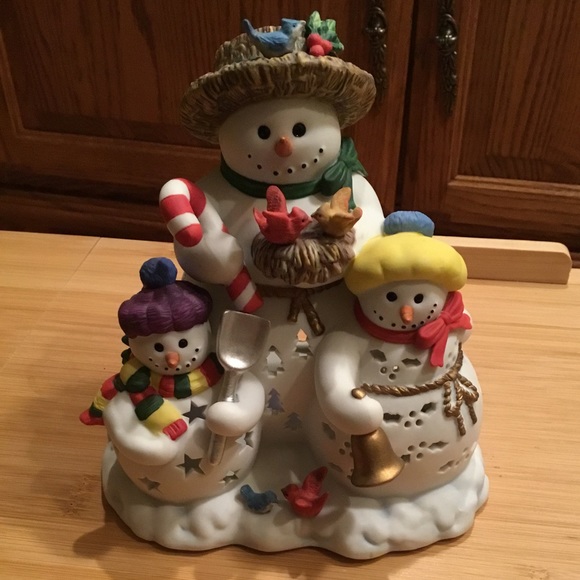 Partylite Accents Snowbell Tealight Holder Snowmen Poshmark